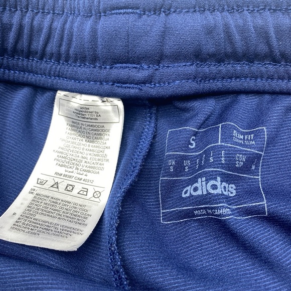 Adidas Women's 3-Stripe Aeroready Slim Fit Active Jogger Pants Small Blue Mesh - Picture 6 of 6